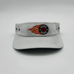 Serial Killer Streetwear Visor White Vintage 1990's Skateboarding Hat Cap NOS OS